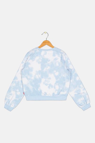 Levi's Kids Boy Crew Neck Long Embroidered Logo Sweatshirt, Blue