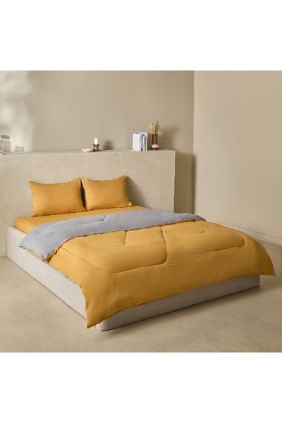 Home Box Derby 3-Piece Reversible King Comforter Set - 220x240 cm