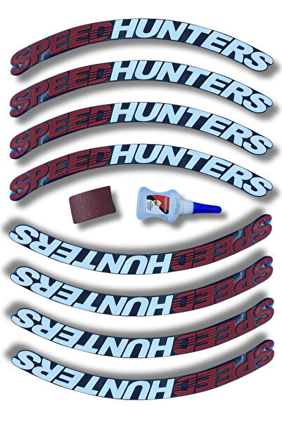 BoostZone Speed Kırmızı Motosiklet Ve Otomobil Lastik Yazısı Kabartma Sticker Yapıştırma 8 Adet Set ASTSYN020