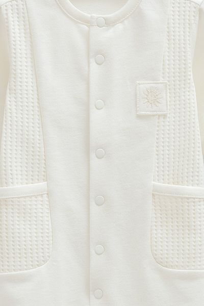 Caramell 2025 New Season Baby Boy Romper - 100% Cotton, 1-3 and 3-6 Months with Booties (6-9 and 9-12 Months Without Booties)