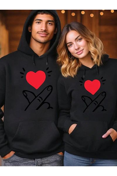 LAND MODA Oversize Hooded Sweatshirt - 2 Piece Printed Hoodie