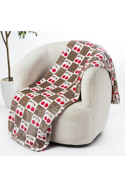 Orange Bed & Bath SUPER SOFT CHERRY  Blanket 152 × 178 cm