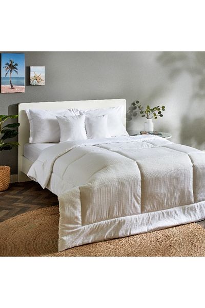 Home Box طقم لحاف كامبريدج ساتان مكون من 5 قطع مقاس كينج - 220×240 سم