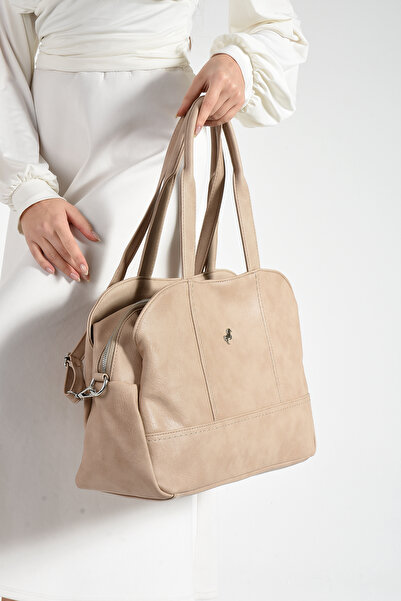 Miami Polo حقيبة يد وكتف نسائية من الجلد للسفر يوميًا مع حزام كتف