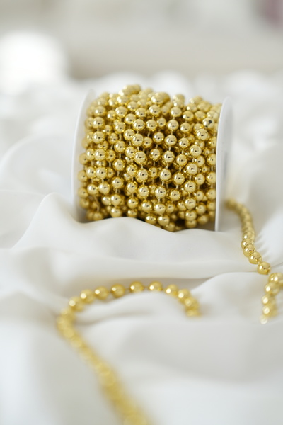 İstoria Bridal Mărgele de perle pentru decorațiuni de Crăciun de 3 metri, per...