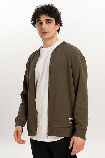 redowl Ανδρικό φούτερ Bomber με λεπτομέρεια με φερμουάρ