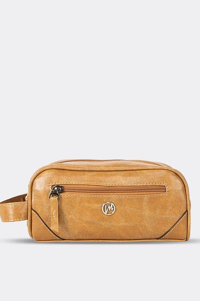 MORCA Personal Shaving & Make-up Care Bag Brown