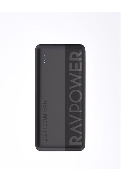 RavPower PD 20W 10000mAh 3-Port Power Bank, Fast Charging, Universal Compatibility, Black