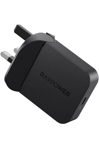 RavPower Pioneer 35W Wall Charger, GaN 5.0, Foldable & Super Slim Design, Multi-Protection, Black