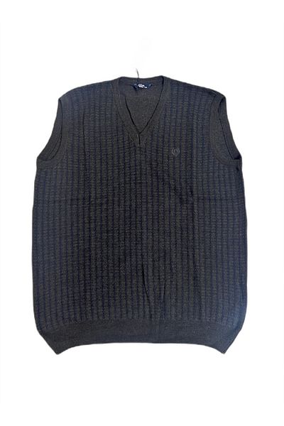 SÜVARİ Herman Comfortable Fit Armor Patterned Quality V-Neck Wool Insignia
