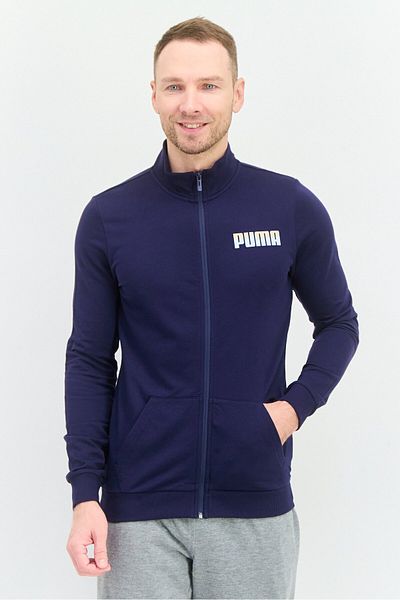 Puma Men Slim Fit Long Sleeve Outdoor Sweatshirt, Navy