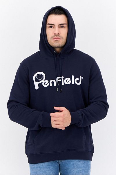 Penfield Men Hooded Brand Logo Long Sleeve Sweatshirts, Navy