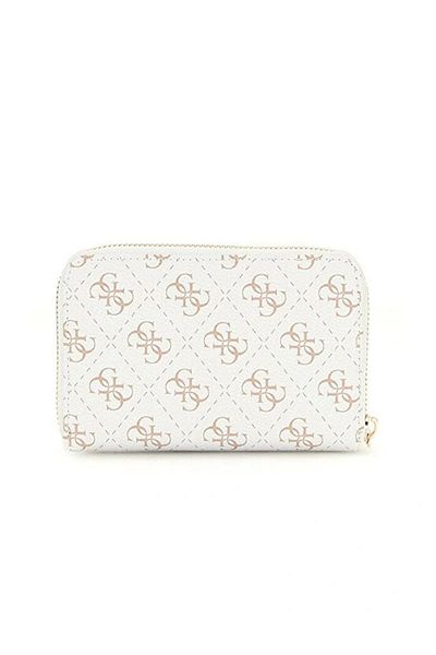 Guess Eco Erıca Slg Med Zip Around Women's Cream Wallet Swqg9510140-Crg