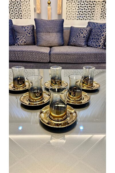 Genel Markalar Titanyum Kaplama Gold 6 Kişilik Çay Seti Takımı