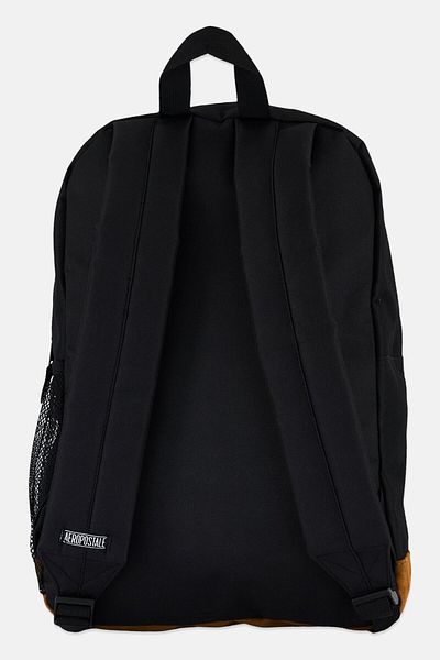 Aeropostale Men Brand Logo Backpack 31 L x 42 H x 14 W cm, Black