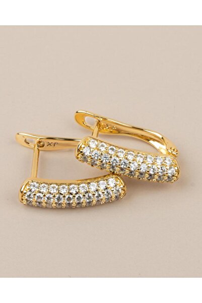 Portakal Esintisi Xuping الحد الأدنى من الزركون حجر هوب الصلب القرط