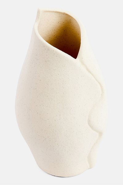 Muy Mucho Vintage Ceramic Decorative Flower Vase, White
