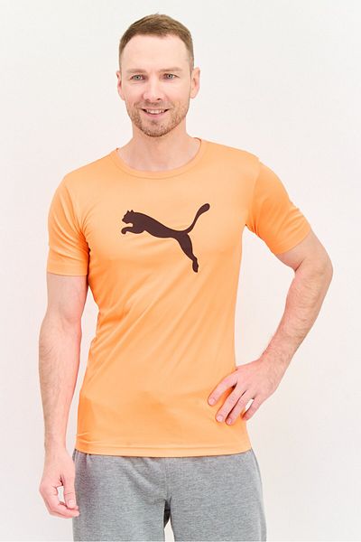 Puma Men Sportswear Fit Short Sleeves Training T-Shirt, Bright Orange