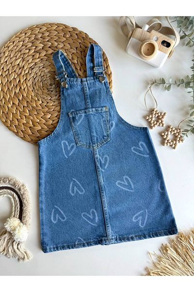 Bloom Denim Gilet Patterned Girl's Suit
