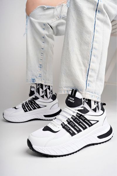McDark White Black Unisex Daily Sports Sneaker Shoes
