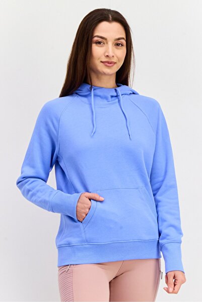 Champion سويت شيرت رياضي نسائي بأكمام طويلة مناسب للخارج، أزرق فاتح