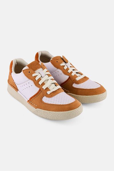 CLARKS Women Lace Up Casual Shoes, White Combo