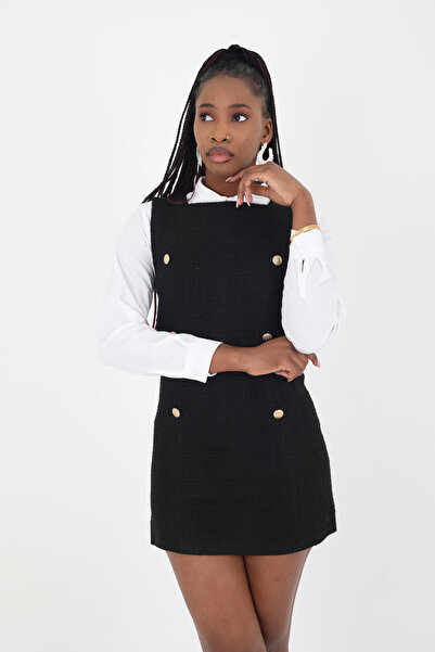 Viskosa Σετ φόρεμα και πουκάμισο με λεπτομέρεια με κουμπιά