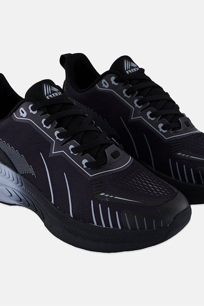 RBX Men Lace Up Running Shoes, Black
