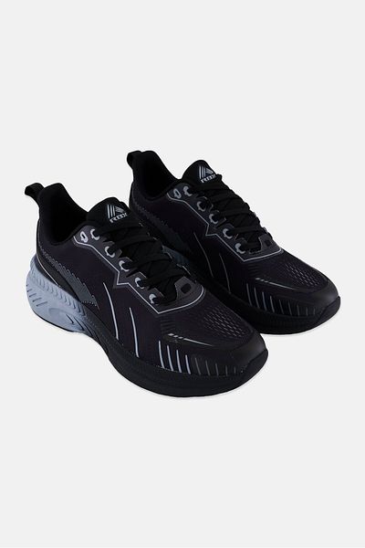 RBX Men Lace Up Running Shoes, Black