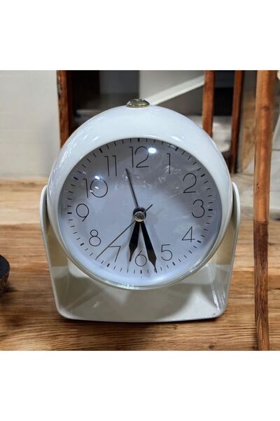 NUNU DEKORATİF ALARMLI VE IŞIKLI METAL OYNAR BAŞLIKLI MASA SAATİ