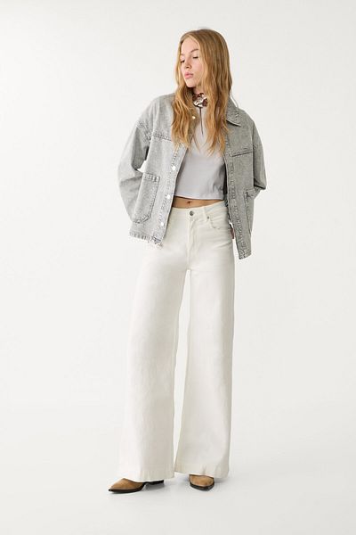 Stradivarius Denim jacket with pockets