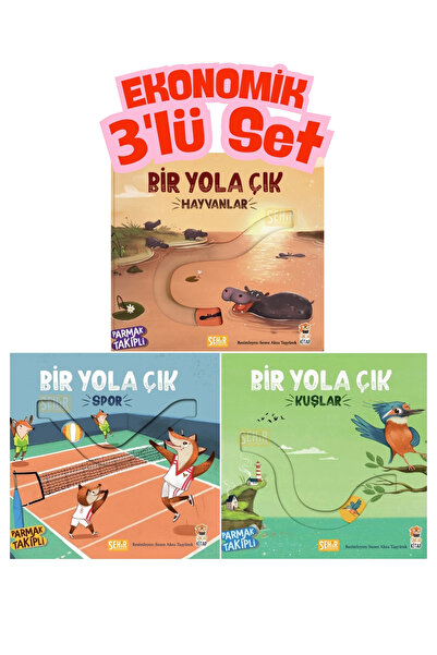 Sincap Kitap Bir Yola Çık Spor + Kuşlar + Hayvanlar Parmak Takipli Hareketli ...