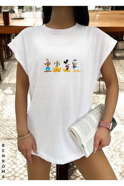 BENROMA 1 tricou este un cadou pentru achiziții de 6 și mai sus în coș - tricou fără mâneci imprimat