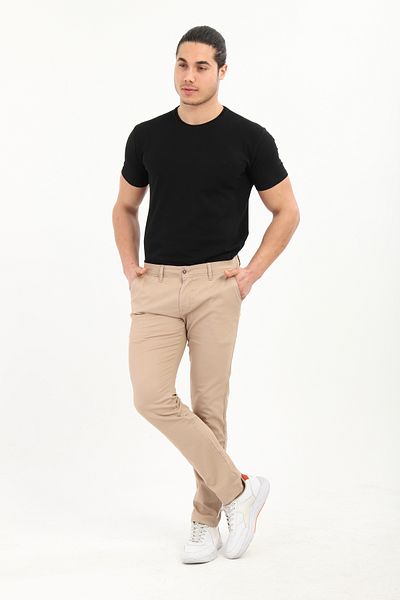 TOM FREE STORE Men's Comfortable Fit Lycra Stretchy Cotton Trousers
