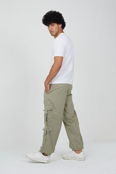 KOTOLOG Y2K Loose Baggy Strap Pocket Detail Unisex Trousers