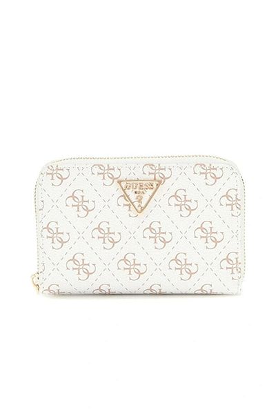 Guess Eco Erıca Slg Med Zip Around Women's Cream Wallet Swqg9510140-Crg