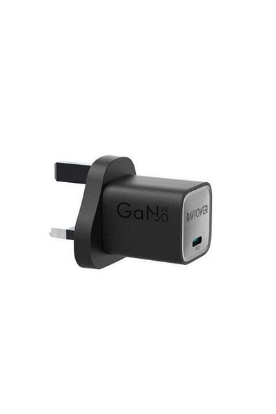 RavPower 30W GaN Tech PD USB-C Wall Charger, Compact & Universal Compatibility Charger, Black