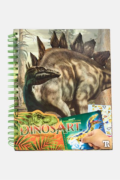dinosart Creative Book Sticker by Number, Green
