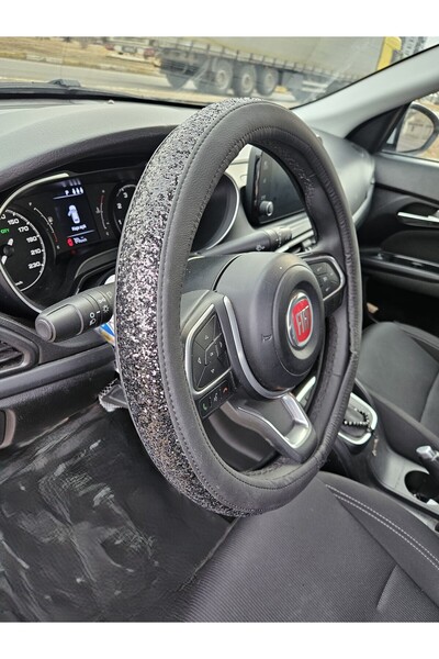 dizaynpark Siyah Pullu Prenseslere Özel Geçmeli Direksiyon Kılıfı A Kalite