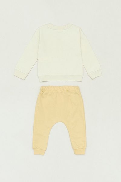 Fulla Moda 100% Cotton Palm Printed Unisex Kids Suit with Pockets