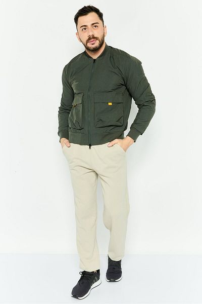 adidas Men Sportswear Fit Long Sleeves Outdoor Jacket, Olive