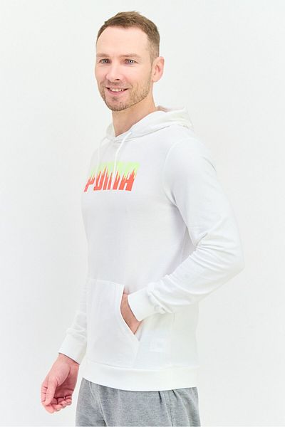 Puma Men Sportswear Fit Brand Logo Outdoor Sweatshirts, White