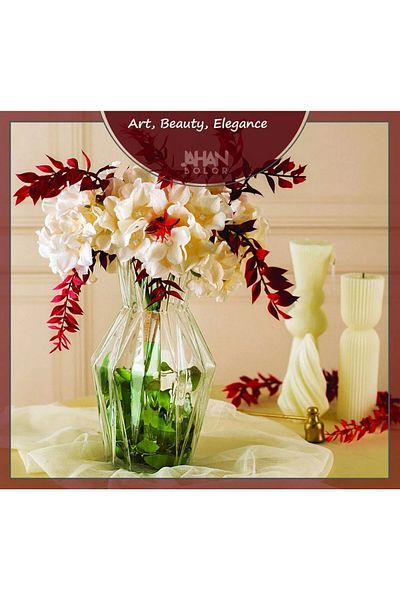 Snow Homs Vaza Decorativa din Sticla Lux Elegant Translucid
