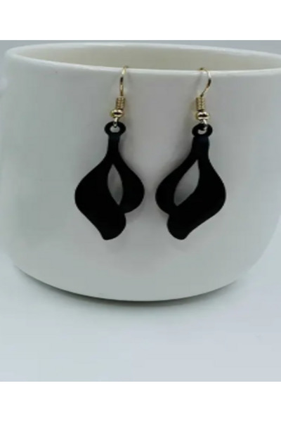 takıbahçesi Stylish Red Flame/Flower Leaf Design, 1 Pair, Dangle Earrings