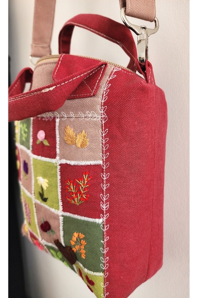 myyasminhome Nakış İşlemeli Patchwork  Çanta ve Cüzdan %100 Handmade