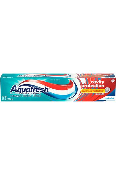 Aquafresh Fluoride Toothpaste Cavity Protection Cool Mint 158.8 Gr