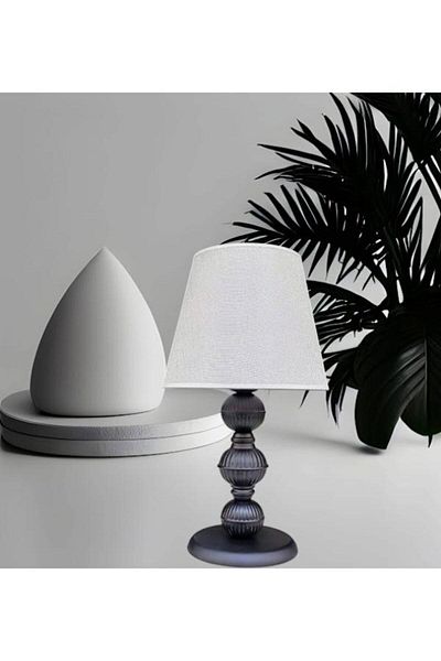 DEDE Riga Metal - Black Lampshade Cream Hat