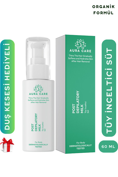 Aura Care Tüy Dökücü Süt Krem - Epilasyon, Lazer, Ağda Sonrası Nemlendirici (ısırgan Otu, Hyaluronik Asit