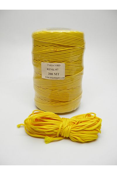 Yüksel Boncuk Κίτρινο κορδόνι αλεξίπτωτου 200 μέτρων (1,5 mm)