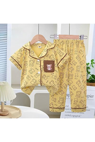 selvi wear First Quality 100% Cotton Children's Pajamas Set - Soft and Comfor...